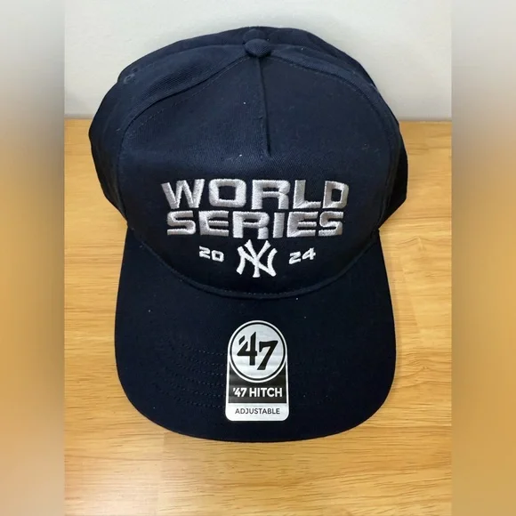 New York Yankees '47 Brand 2024 World Series Hitch Navy Adjustable Snapback Hat - Picture 1 of 4